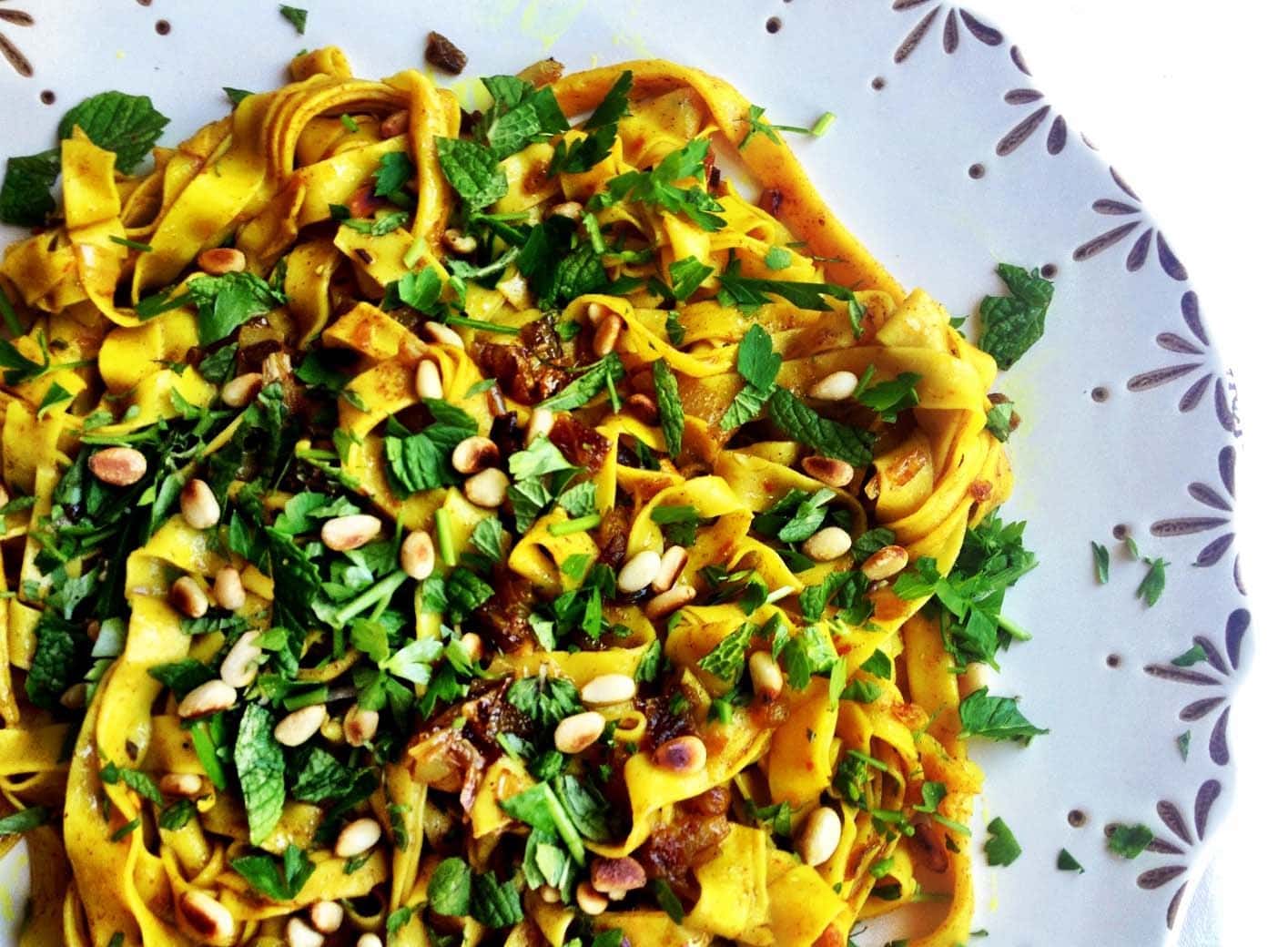 Saffron Tagliatelle With Spiced Butter