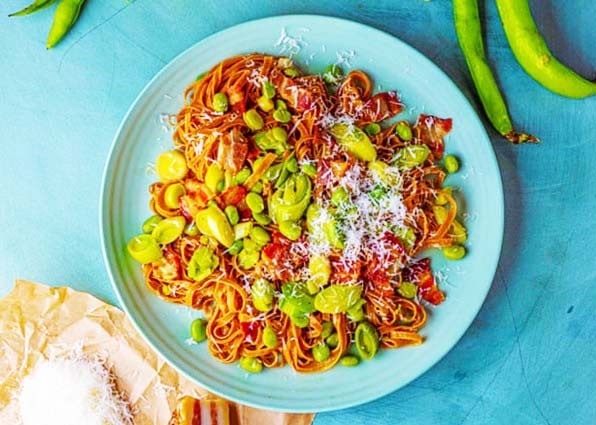 Tagliatelle With Broad Beans And Extra Virgin Olive Oil