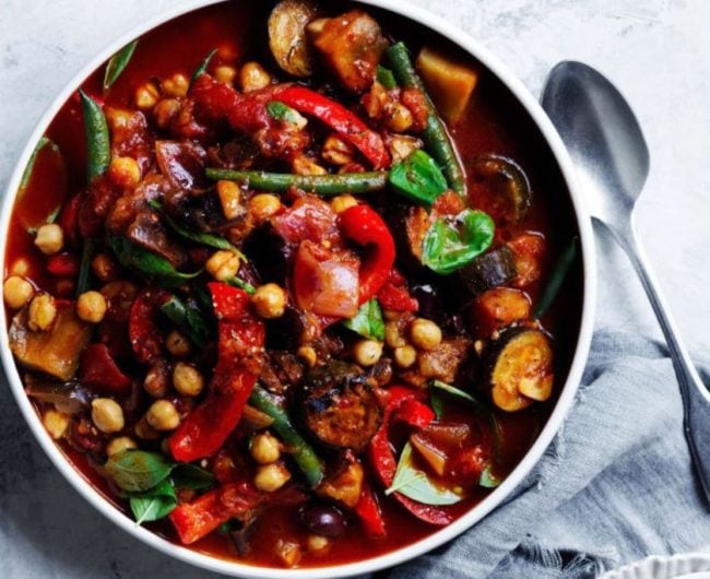 Chickpea Ratatouille With Extra Virgin Olive Oil