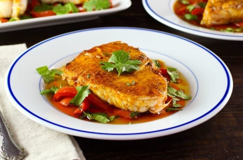 Moroccan Paprika Fish With Extra Virgin Olive Oil