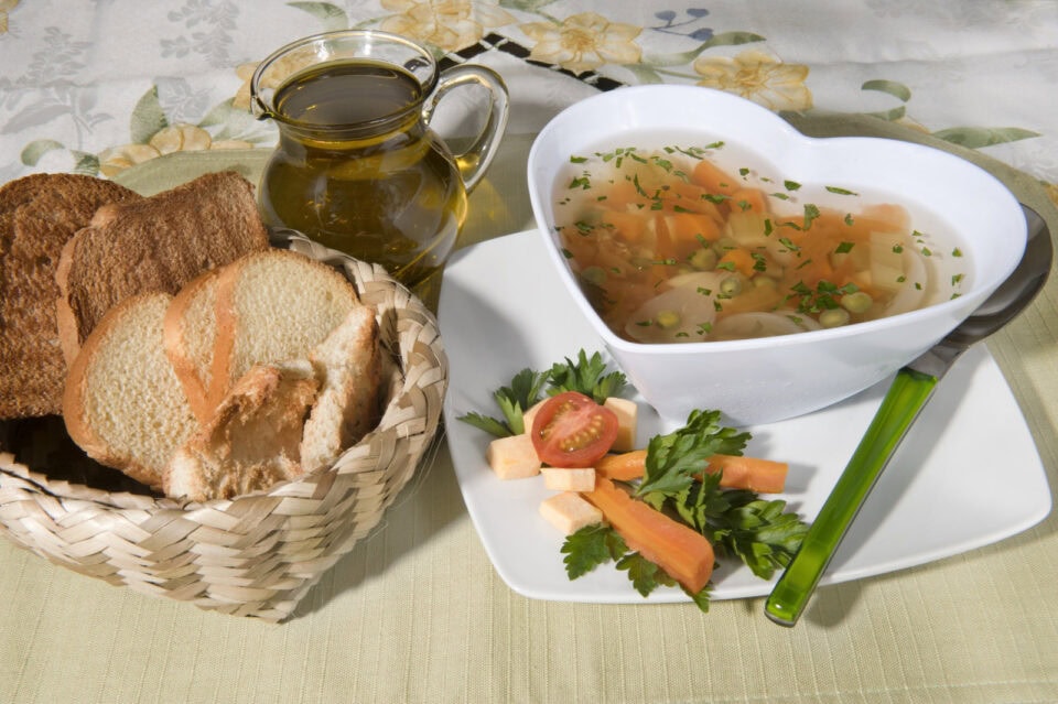 Rustic Pumpkin Soup With Extra Virgin Olive Oil