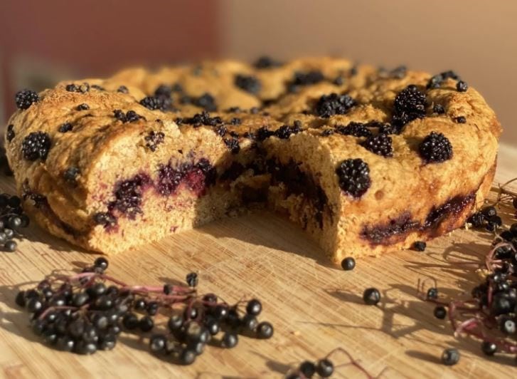 Blackberry And Elderberry Autumn Jewel Olive Oil Cake