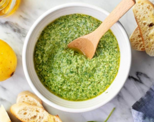 Pesto Sauce With Extra Virgin Olive Oil