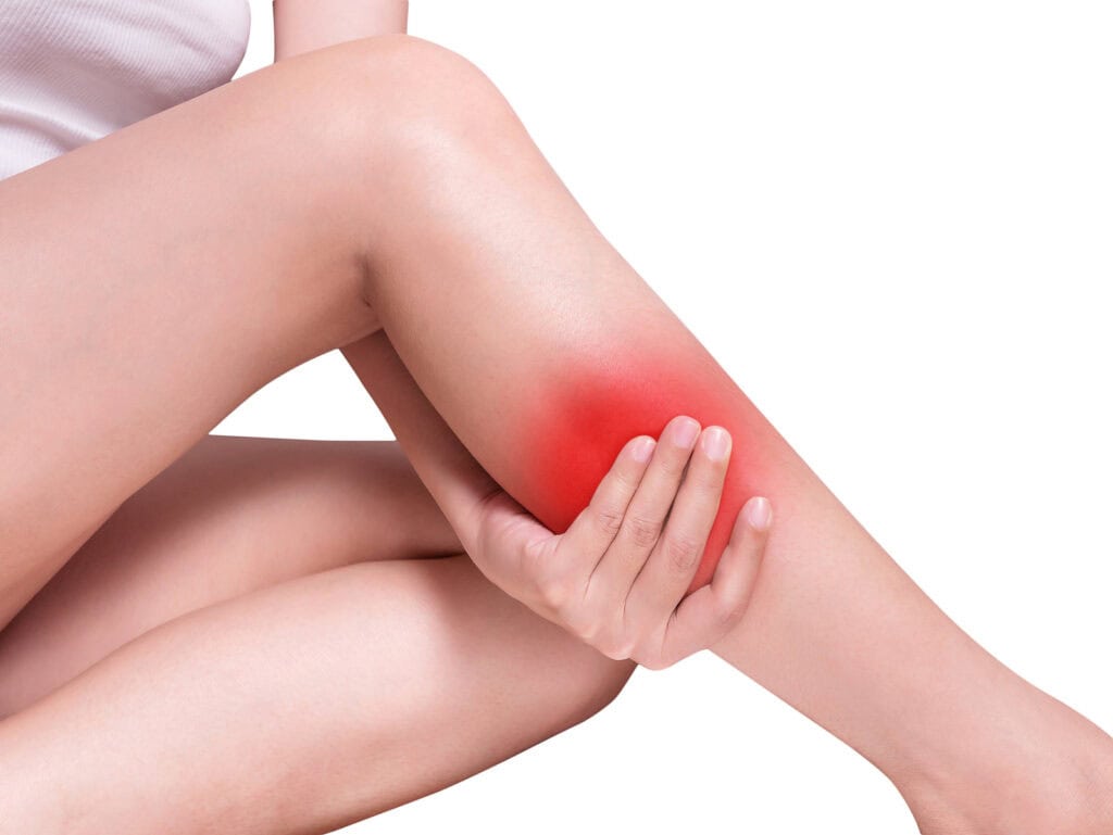 Woman Suffering From Leg Pain Calf Pain