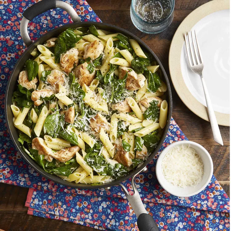 Spinach, Lima Bean And Crispy Panchetta Pasta