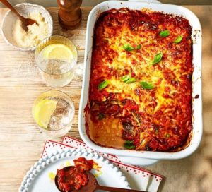Aubergine Parmigiana Lasagne With Extra Virgin Olive Oil