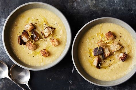 Creamy Cauliflower Soup With Rosemary Olive Oil