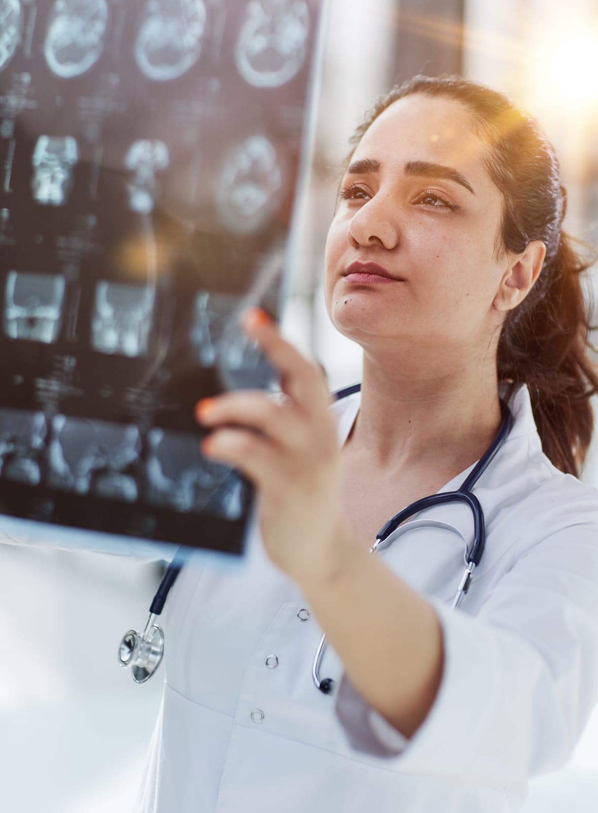 Brain Disease Diagnosis With Medical Doctor Diagnosing Elderly Ageing Patient