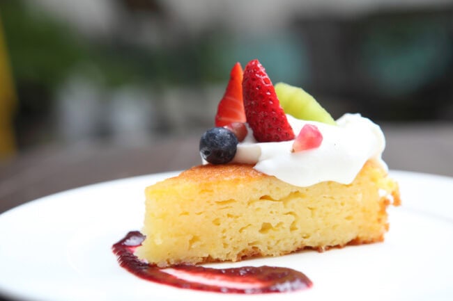 Summer And Mediterranean Diet Cheese Cake With Fruits