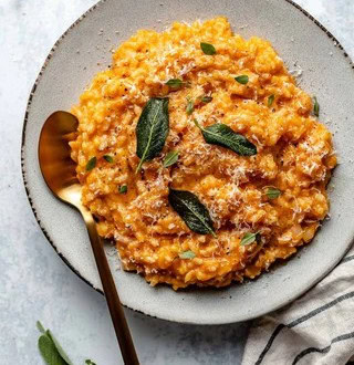 Pumpkin And Sage Risotto With Olive Oil