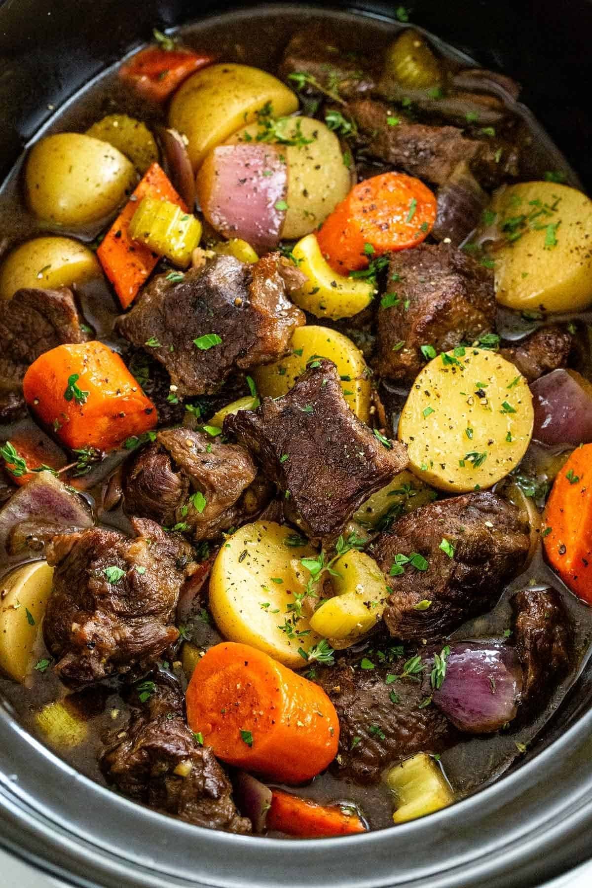 Slow Cooker Beef With Extra Virgin Olive Oil Recipe