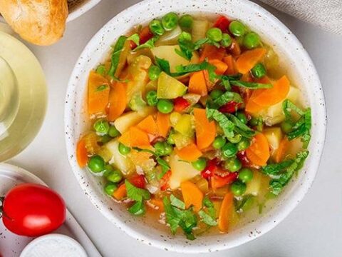 Spring Vegetable Soup With Extra Virgin Olive Oil