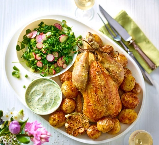 Spring Roast Chicken With Olive Oil Evoo