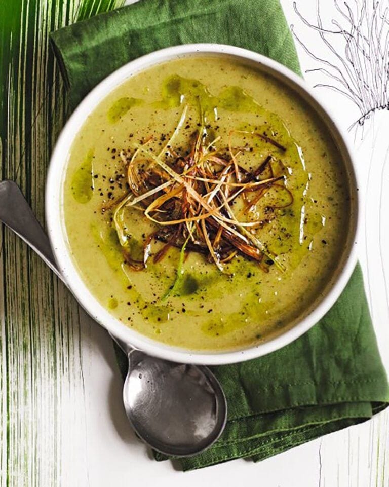 Lunch Recipes Olive Oil Spring Onion Soup With Olive Oil